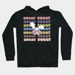 Hunny Bunny repeat bubble words pastels bunny butt Hoodie